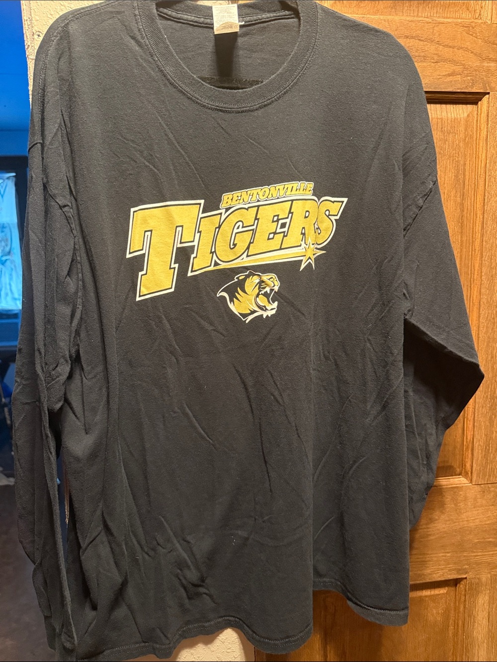 Gildan Black Long-Sleeve "Tigers" Graphic Tee